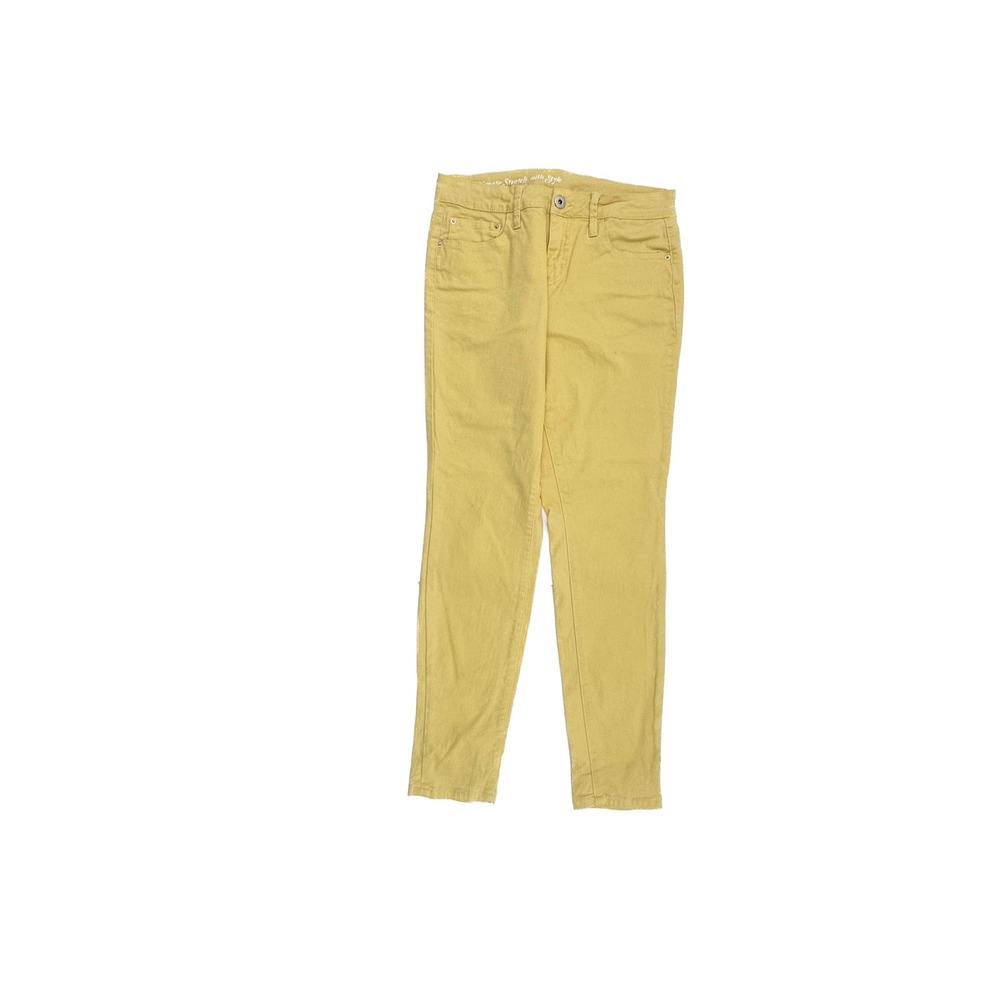 Signature Studio Skinny Jeans Womens 10 Yellow Ultimate Stretch Pants 21749